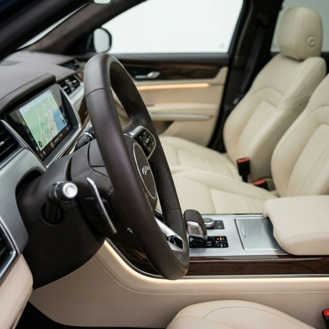 Detailed leather car interior